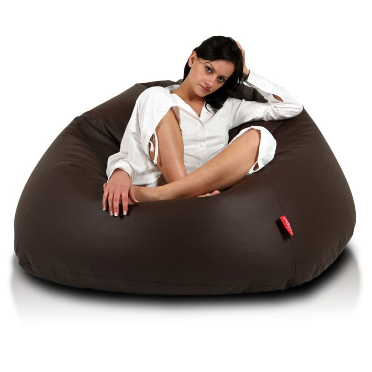 POUF POLTRONA SACCO MAXI XXXL IN ECOPELLE 70x140 Cm –