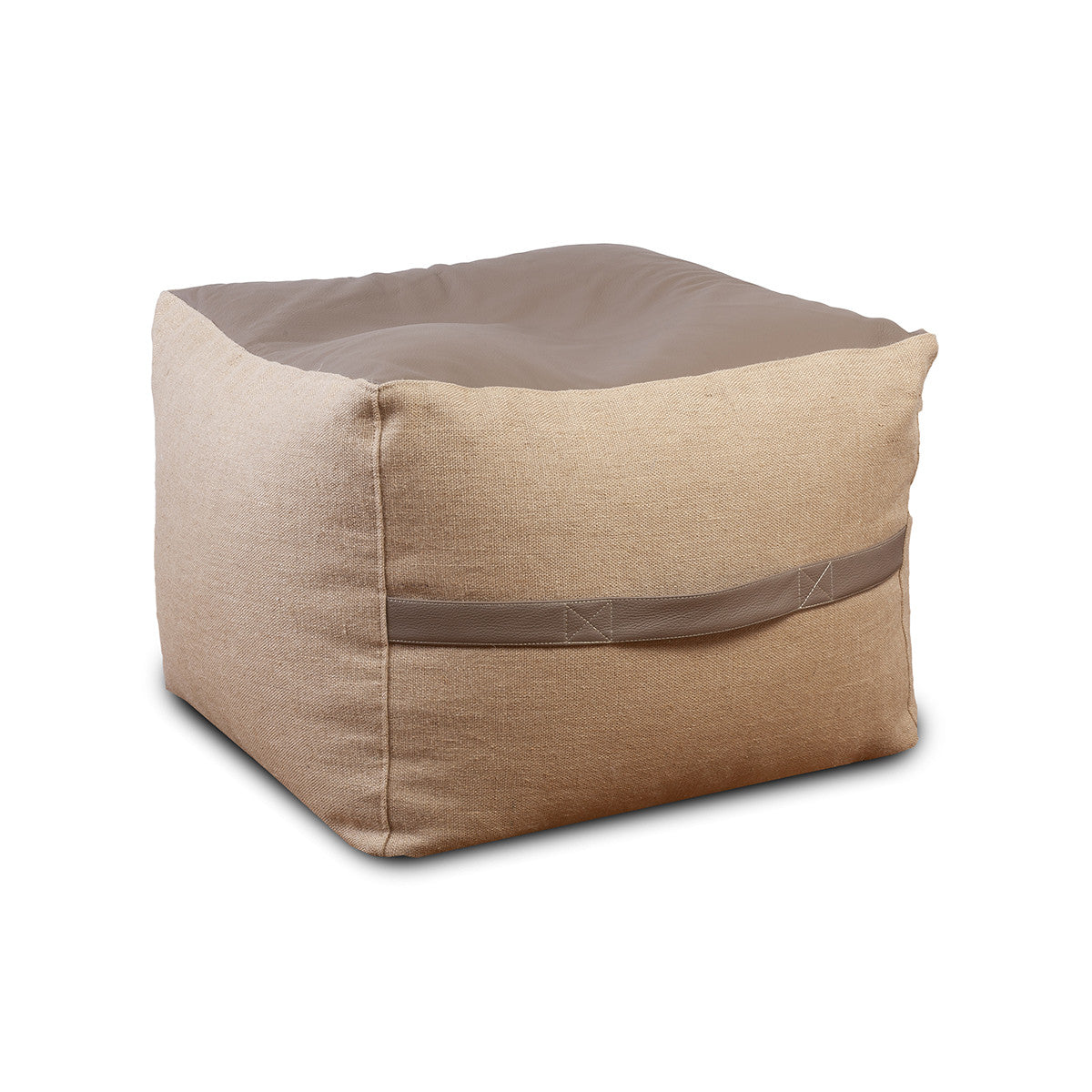 Pouf in Juta e Pelle