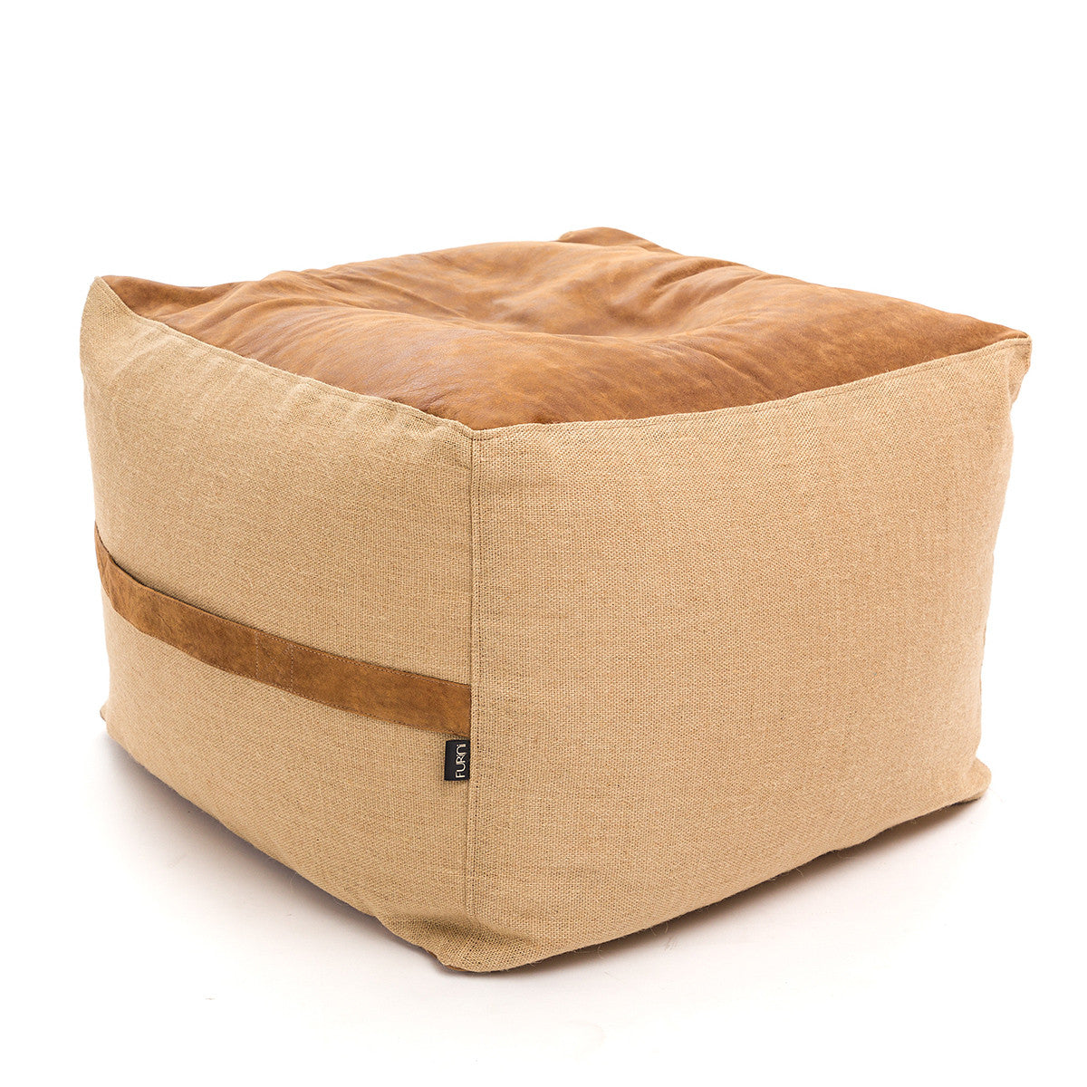 Pouf in Juta e Pelle