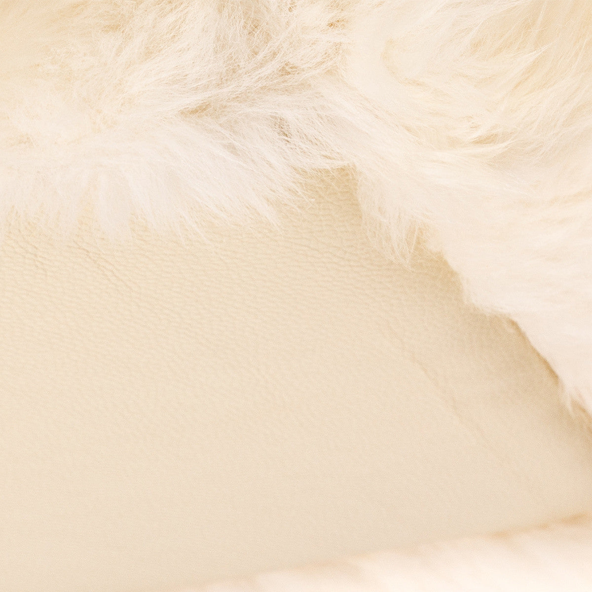Pouf Quadrato in Vello Naturale d'Agnello