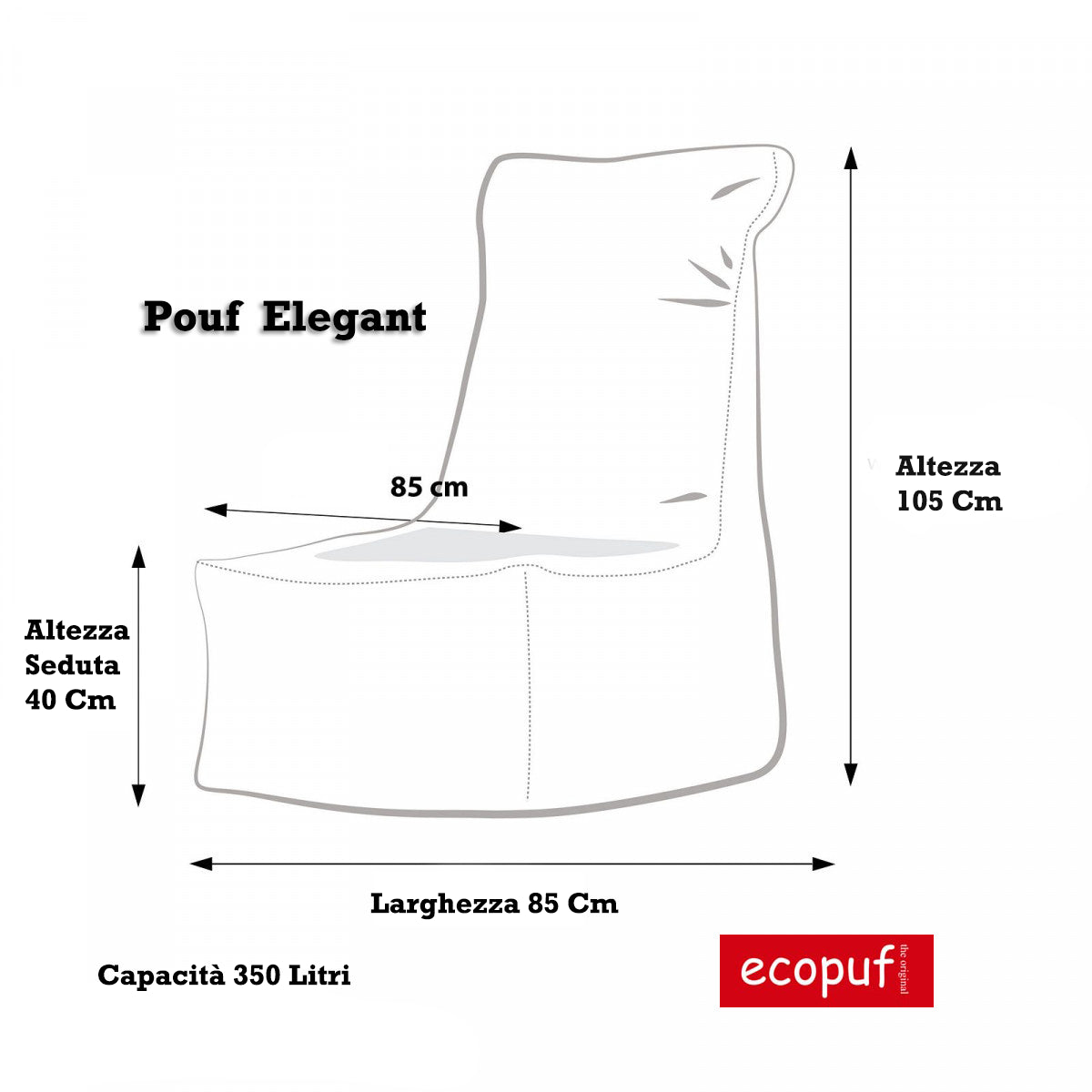 Cover Pouf Poltrona Sacco Seduta Ecopelle
