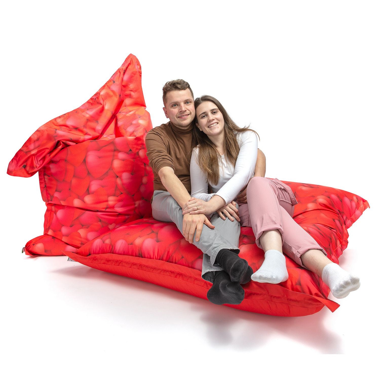 Cuscino M Pouf Poltrona Sacco in Poliestere Design Sfoderabile 135x170 cm