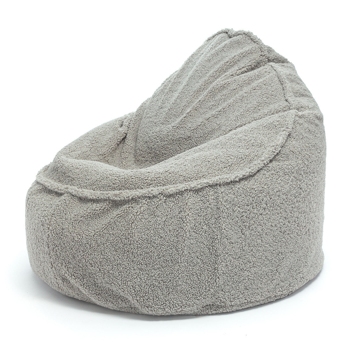 Pouf Poltrona Sacco Sfoderabile in tessuto Bouclè