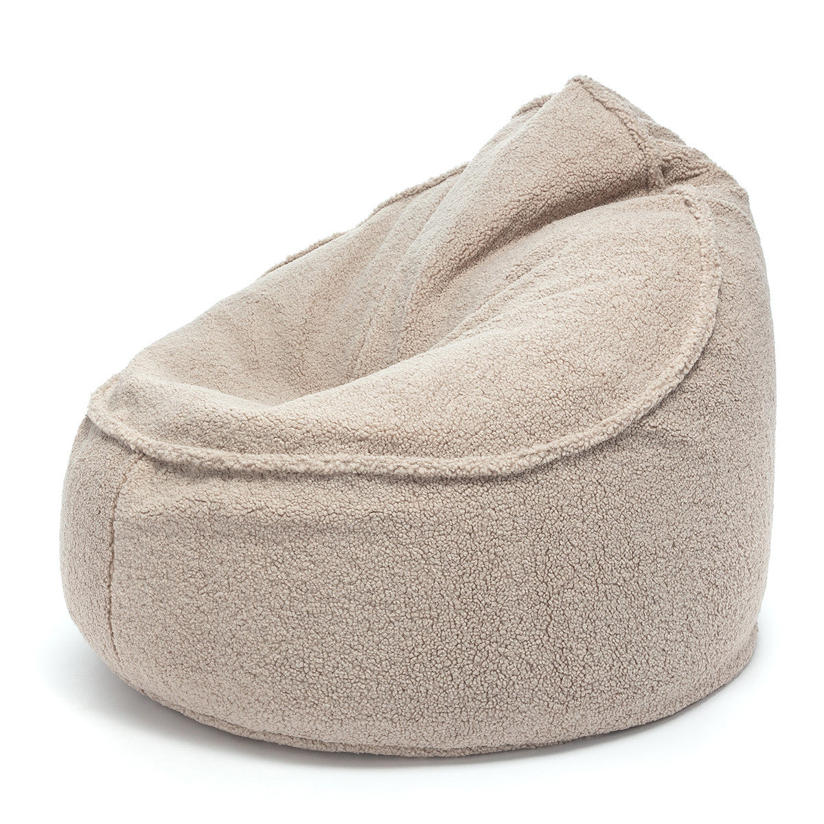 Pouf Poltrona Sacco Sfoderabile in tessuto Bouclè