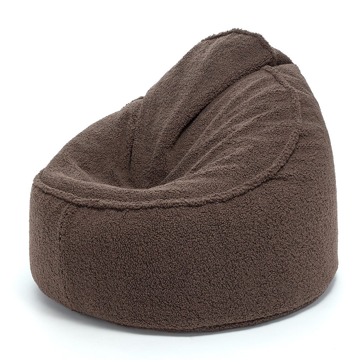 Pouf Poltrona Sacco Sfoderabile in tessuto Bouclè