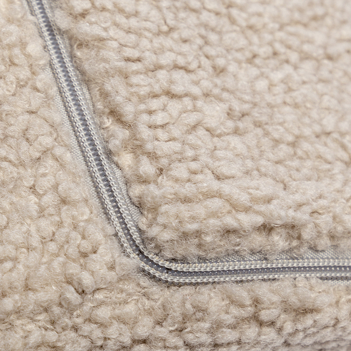 Pouf Poggiapiedi Sgabello Cilindro in Bouclè 40x50