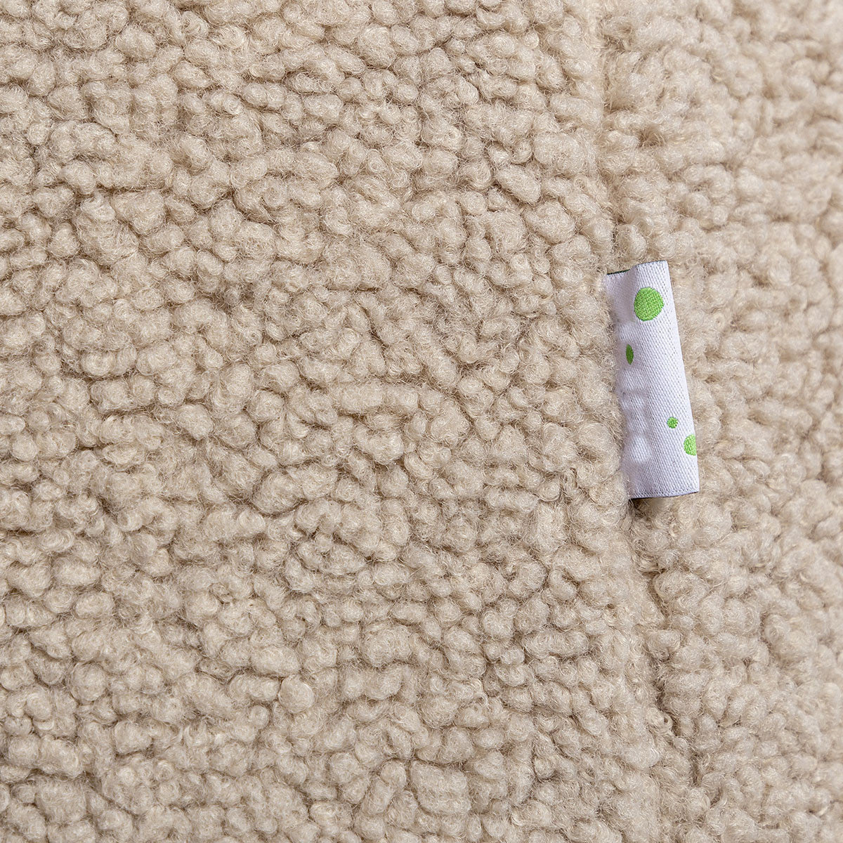 Pouf Poggiapiedi Sgabello Cilindro in Bouclè 40x50