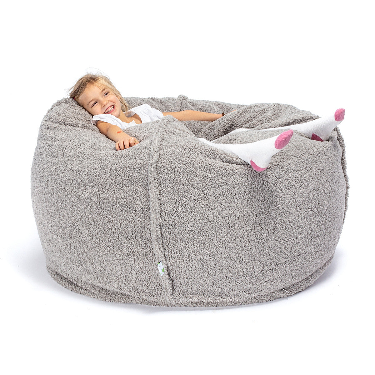Pouf Poltrona Sacco Sakwa L Bouclè Sfoderabile