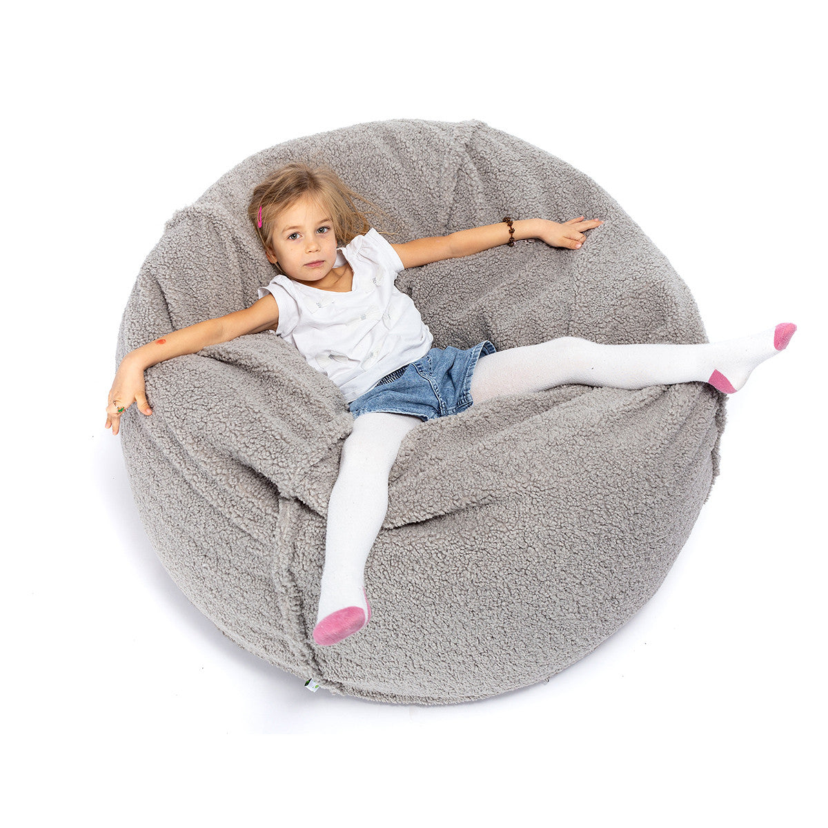 Pouf Poltrona Sacco Sakwa L Bouclè Sfoderabile