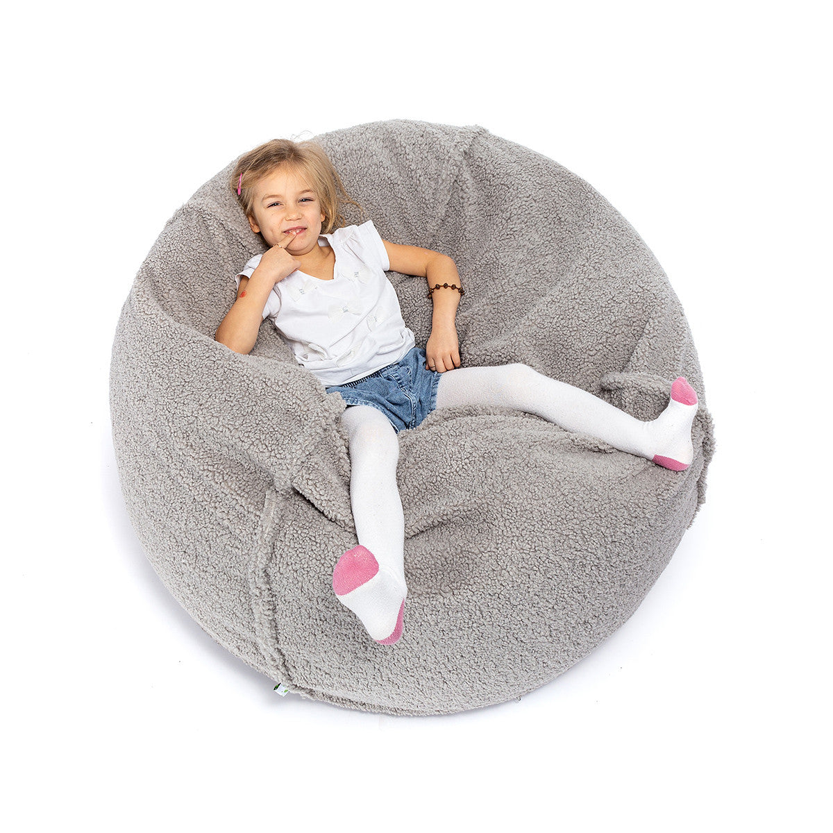Pouf Poltrona Sacco Sakwa L Bouclè Sfoderabile