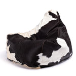 Pouf Poltrona Sacco Sfoderabile in Pelle Naturale Bovina