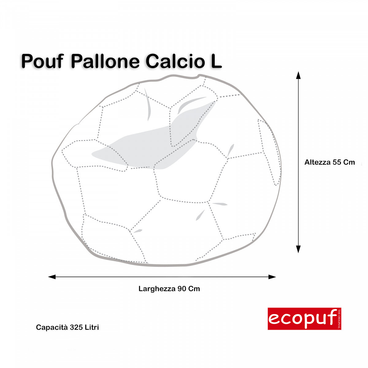 Pouf Poltrona Sacco Palla da Calcio Euro 2024