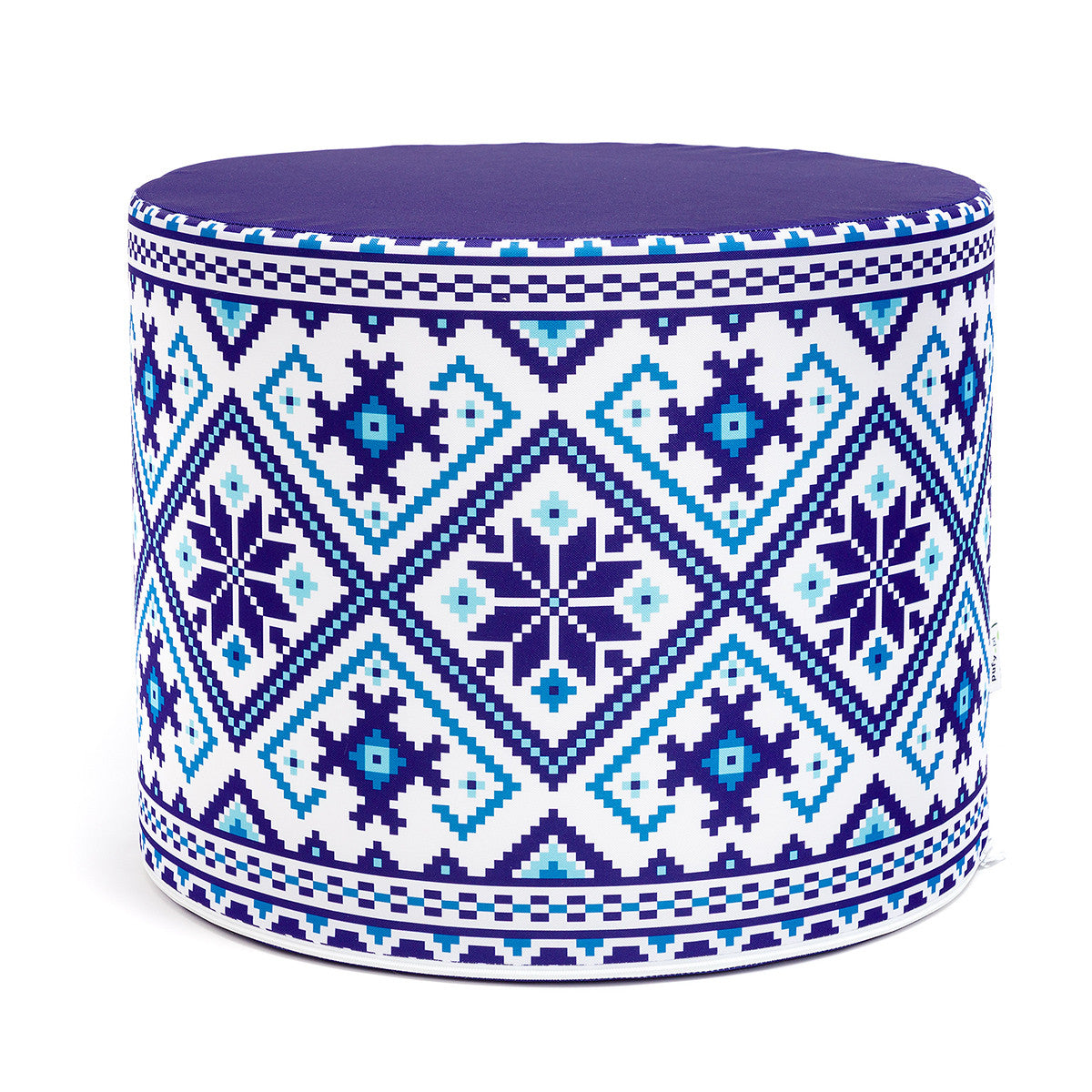 Pouf Poggiapiedi Sgabello Cilindro 40x50