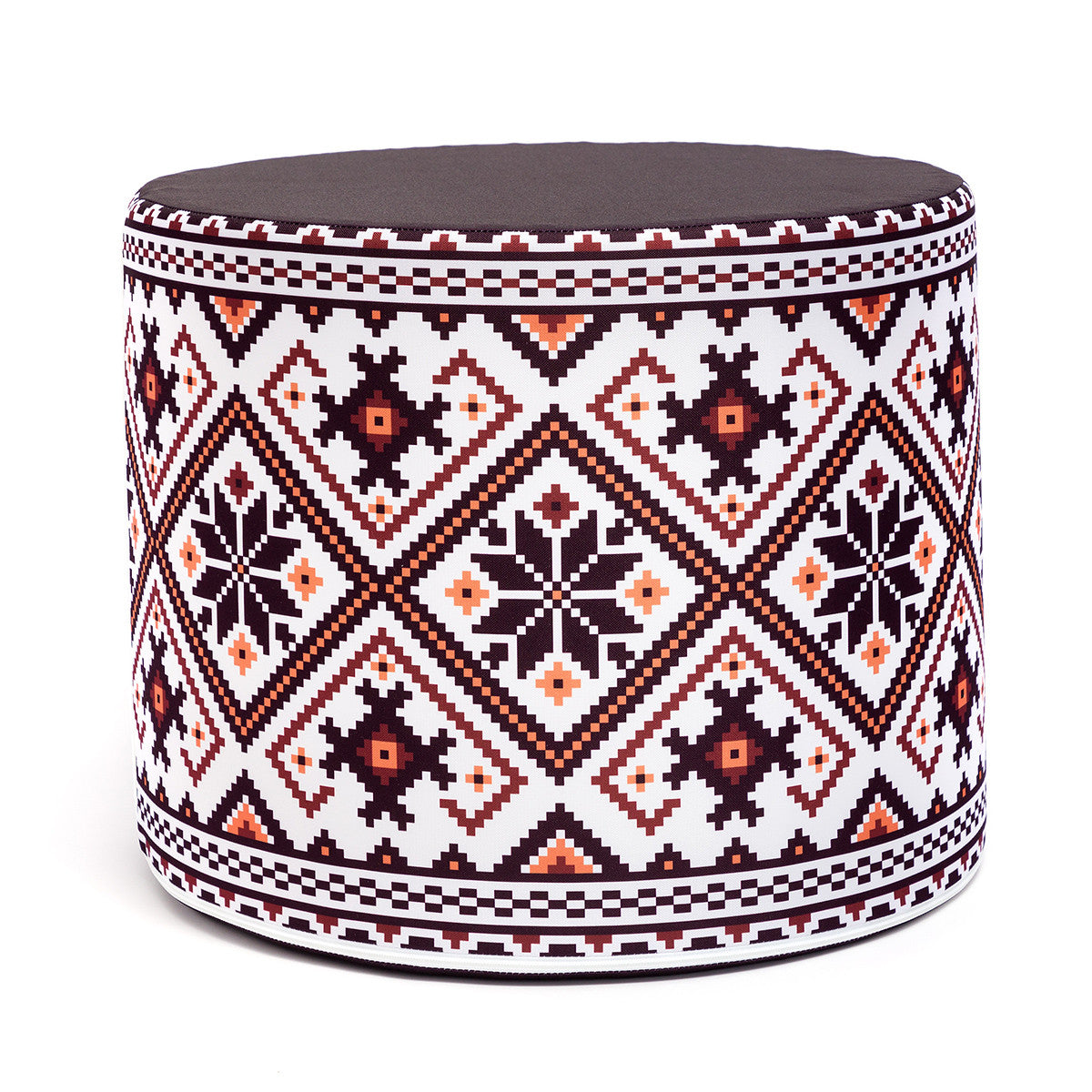Pouf Poggiapiedi Sgabello Cilindro 40x50