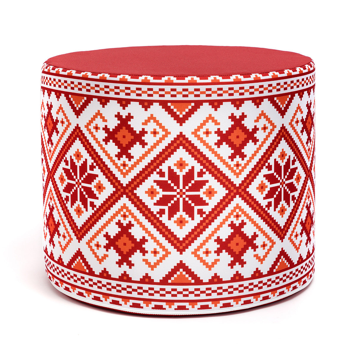 Pouf Poggiapiedi Sgabello Cilindro 40x50