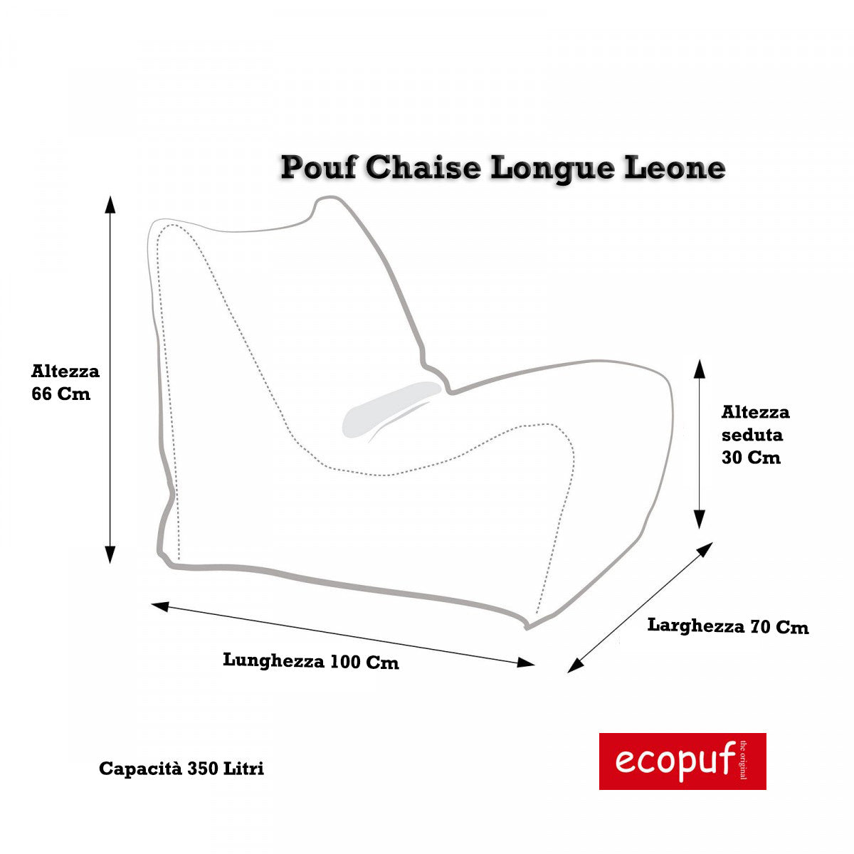Pouf Poltrona Sacco Chaise Longue da Esterno Waterproof
