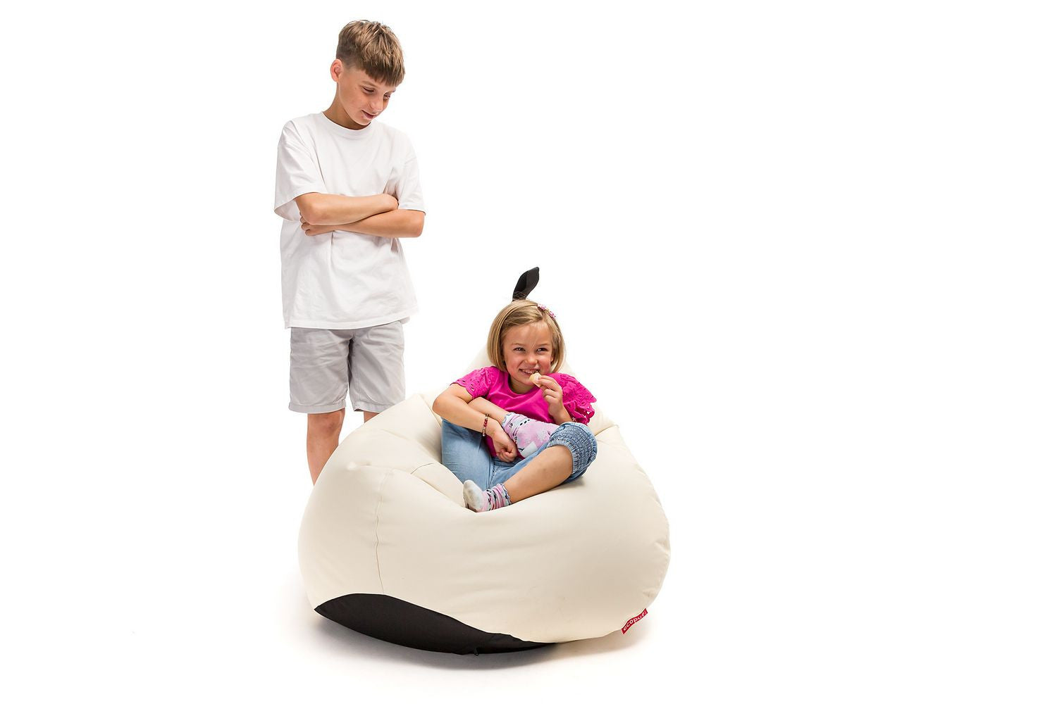 Poltrona pouf sacco oscar in poliestere con maniglia
