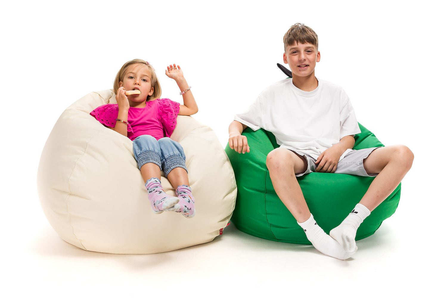 Poltrona pouf sacco oscar in poliestere con maniglia