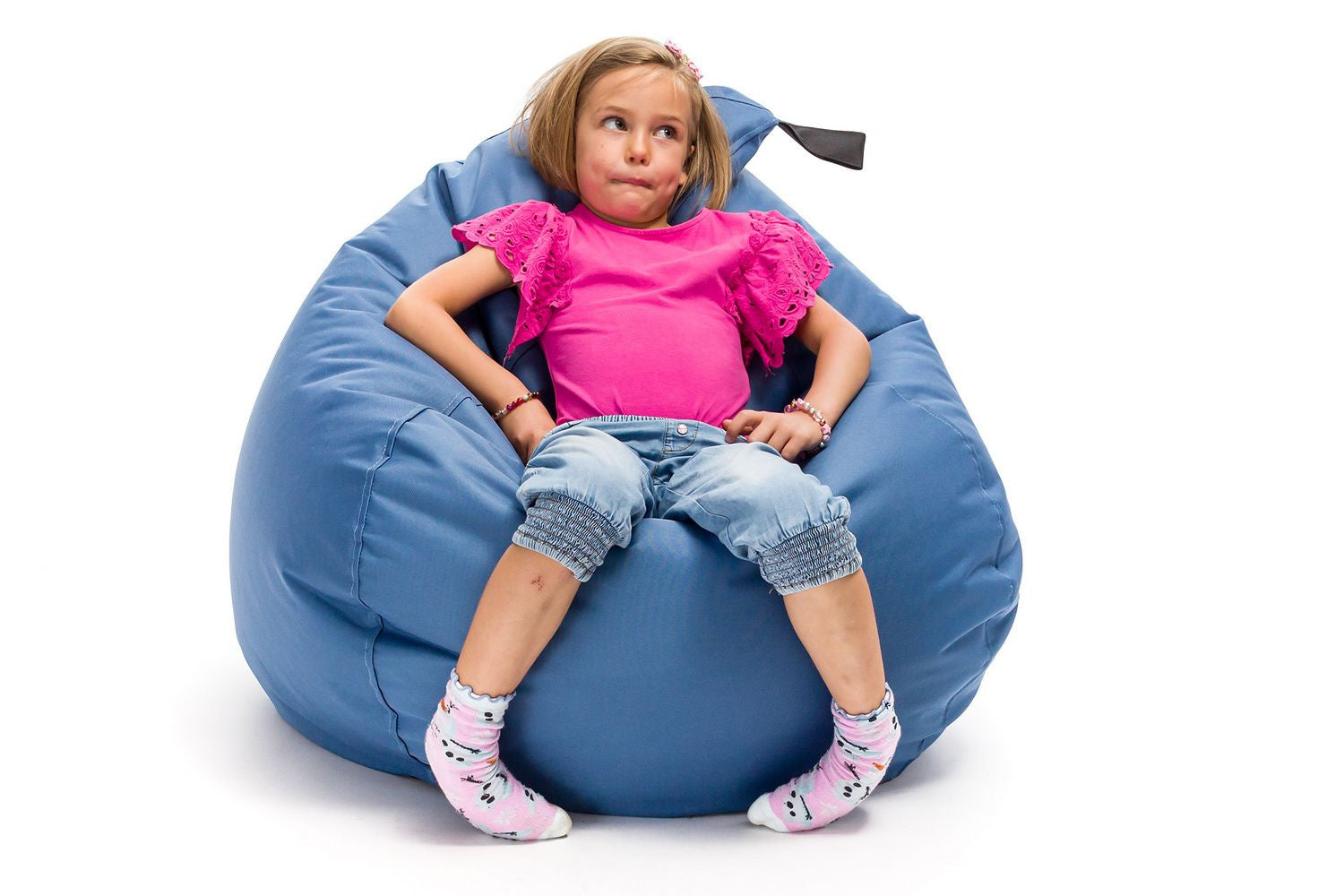 Poltrona pouf sacco oscar in poliestere con maniglia