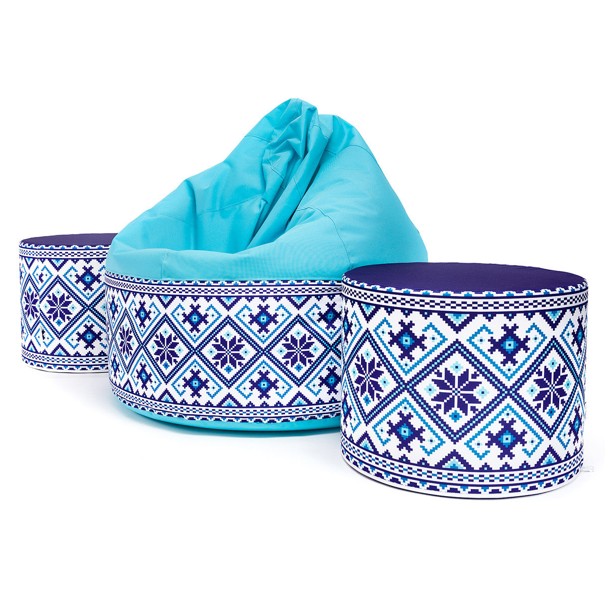 Pouf Poltrona Sacco Waterproof a Fantasia per esterni