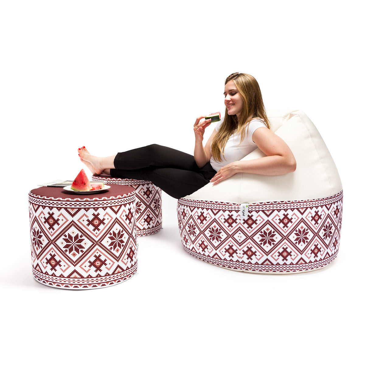 Pouf Poltrona Sacco Waterproof a Fantasia per esterni