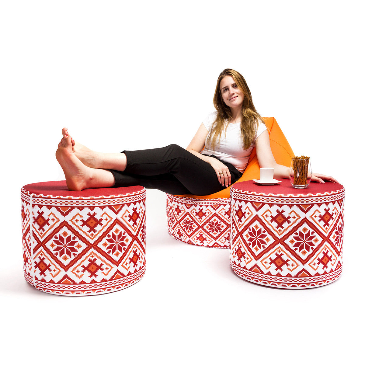Pouf Poltrona Sacco Waterproof a Fantasia per esterni