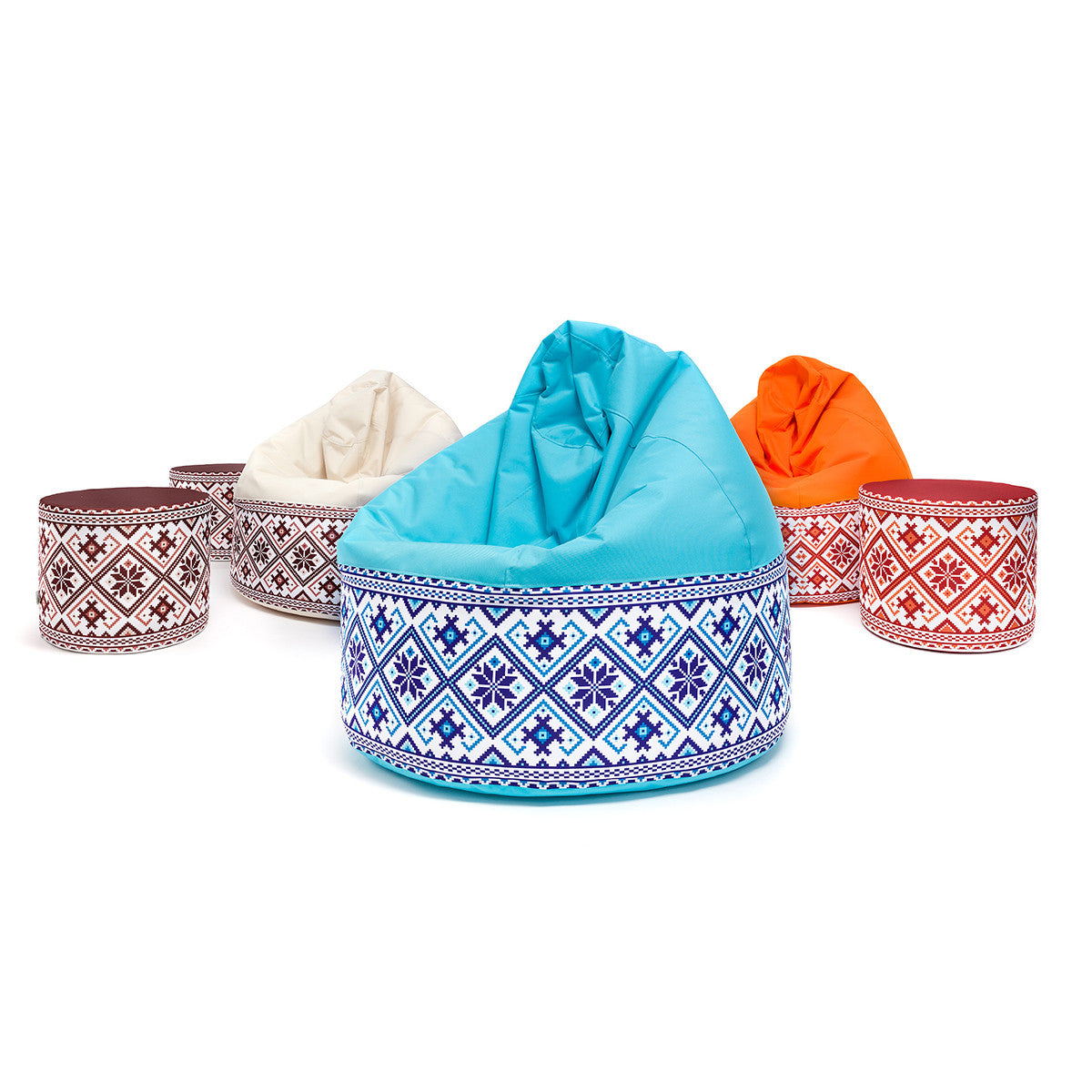 Pouf Poltrona Sacco Waterproof a Fantasia per esterni