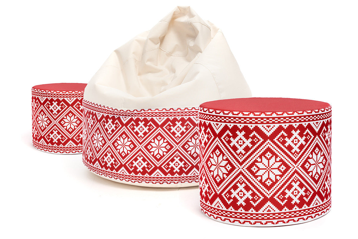 Pouf Poltrona Sacco Waterproof a Fantasia per esterni
