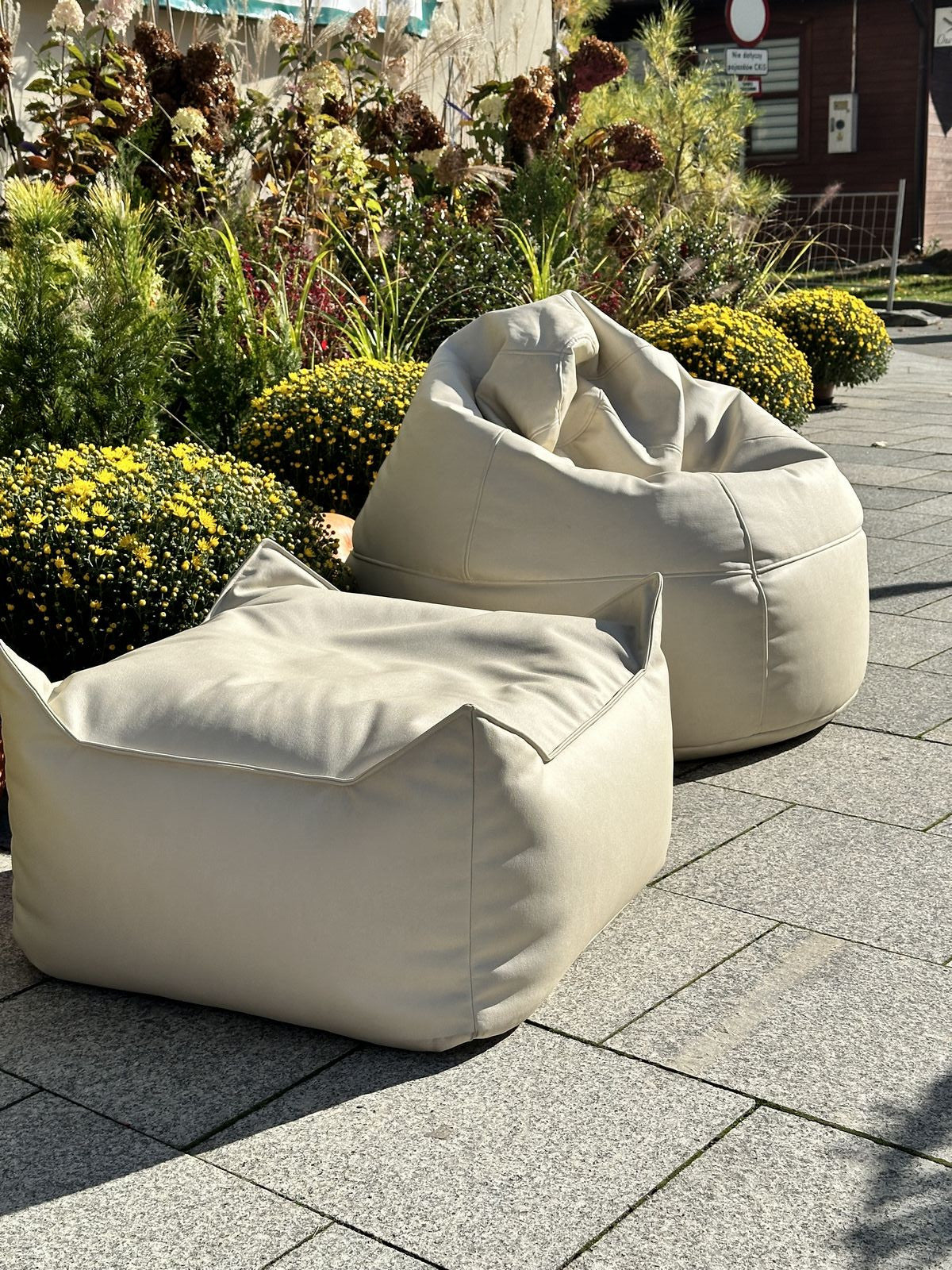 Maxi Pouf Nila in tessuto Poliestere Oeko-Tex 100