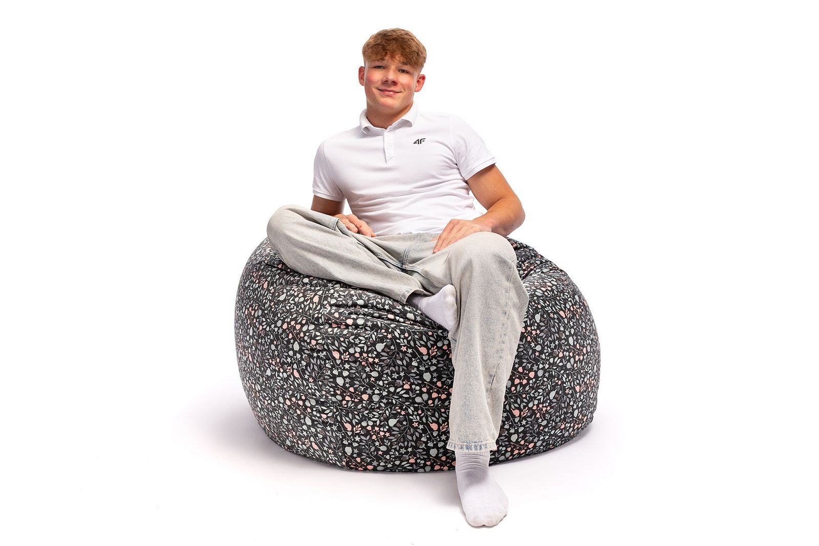 Pouf Poltrona Sacco Sakwa M Microfibra con cuscino