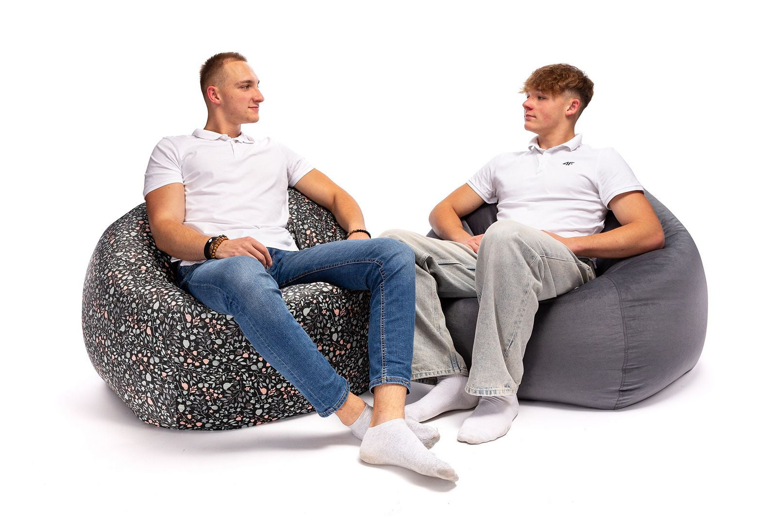 Pouf Poltrona Sacco Sakwa M Microfibra con cuscino