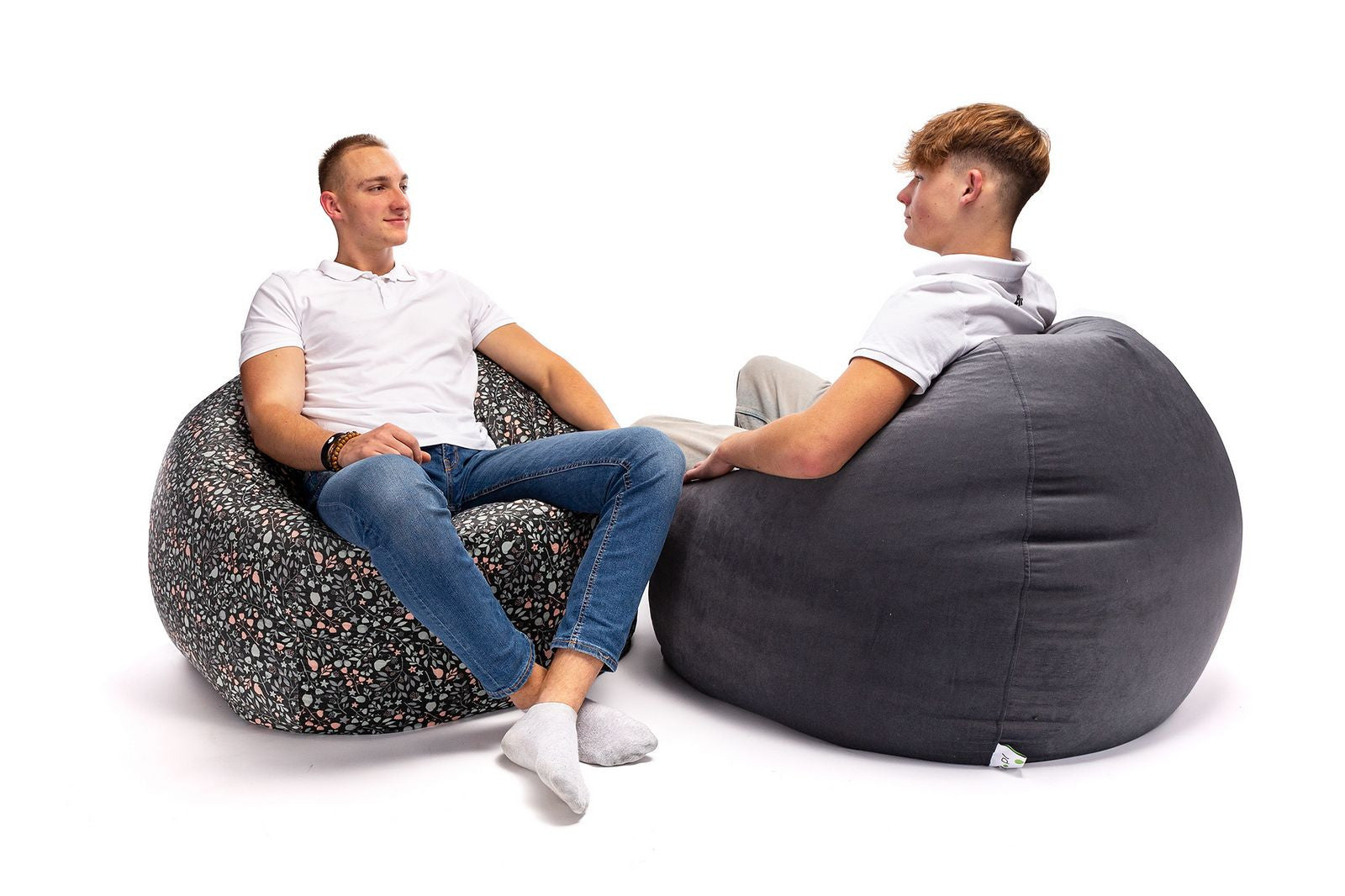 Pouf Poltrona Sacco Sakwa M Microfibra con cuscino
