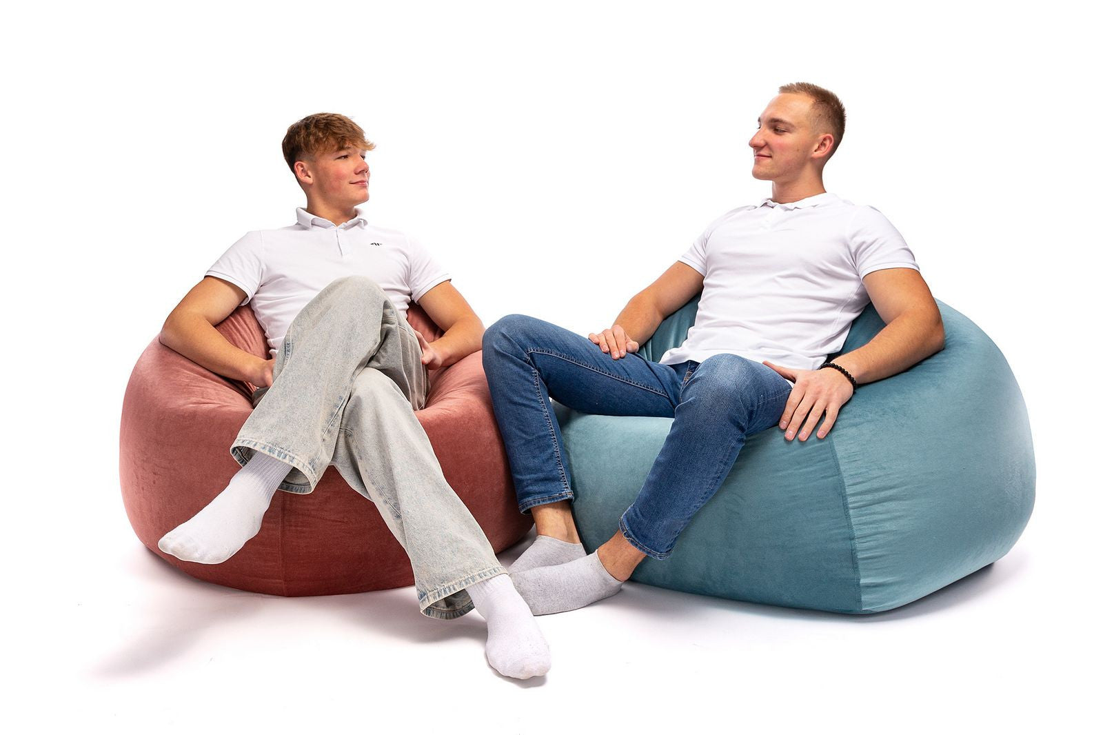 Pouf Poltrona Sacco Sakwa M Microfibra con cuscino