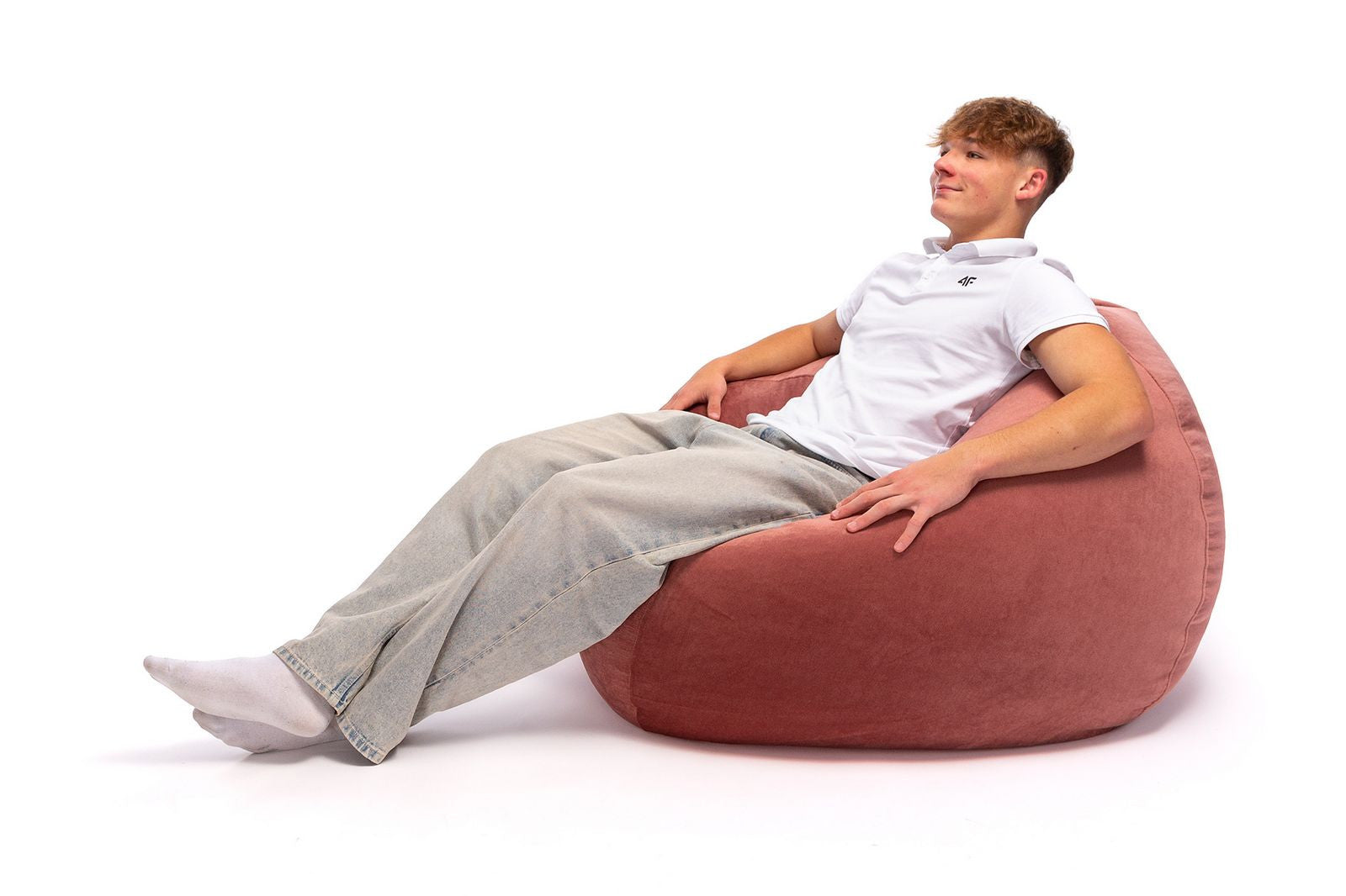 Pouf Poltrona Sacco Sakwa M Microfibra con cuscino