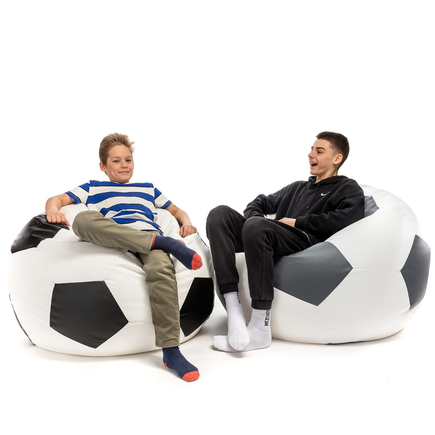 Pouf Poltrona Sacco Palla da Calcio in Ecopelle Taglia L