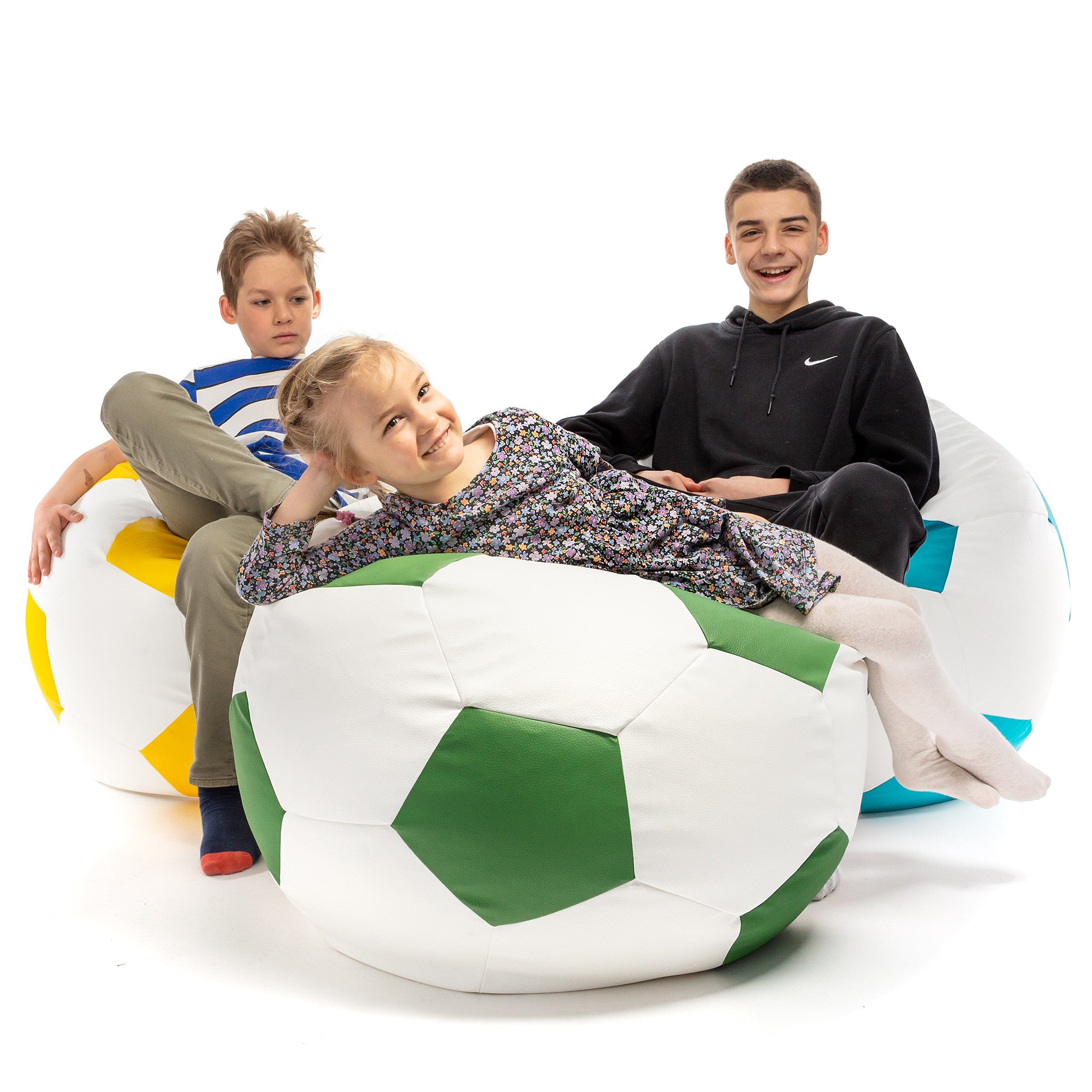 Pouf Poltrona Sacco Palla da Calcio in Ecopelle Taglia M