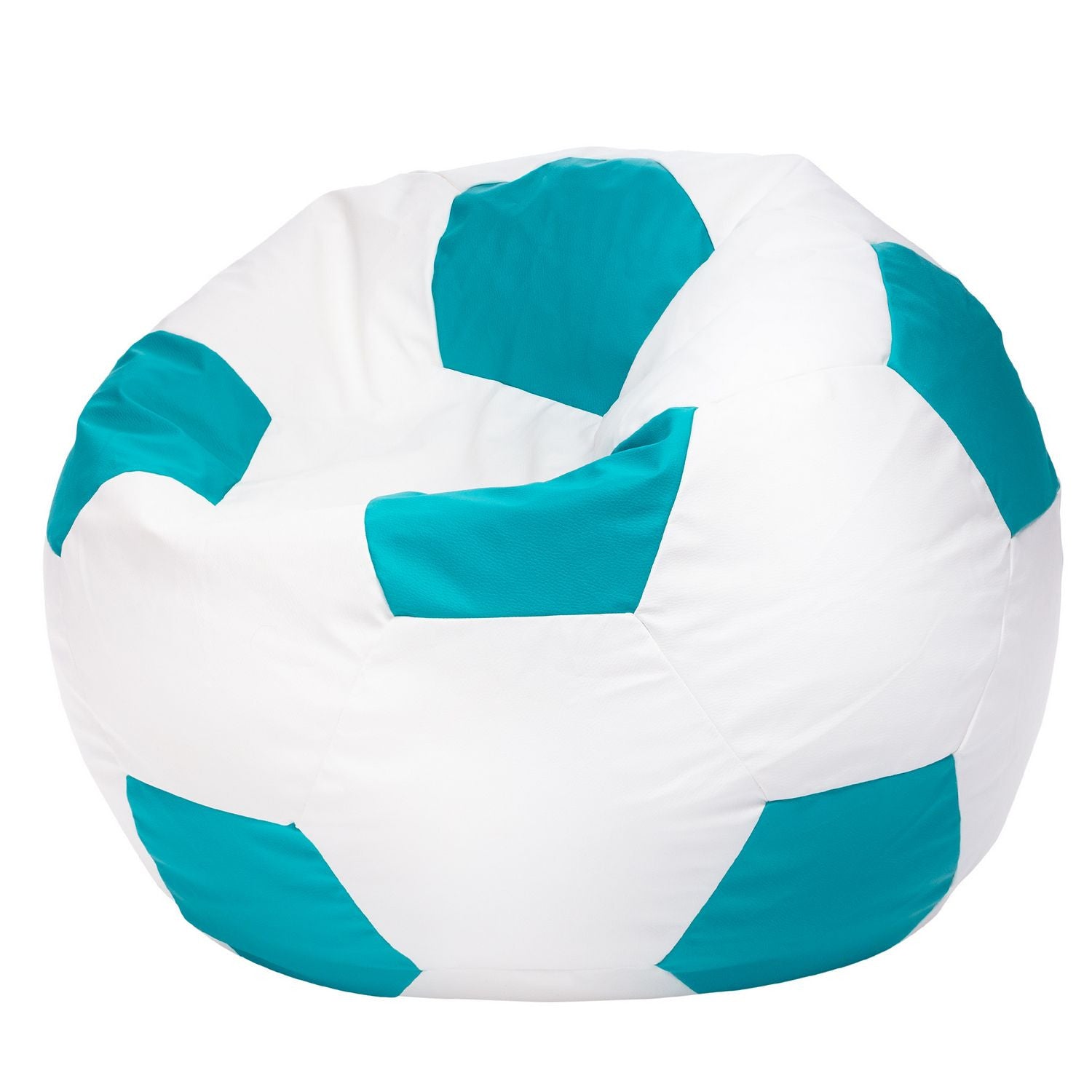 Pouf Poltrona Sacco Palla da Calcio in Ecopelle Taglia XL