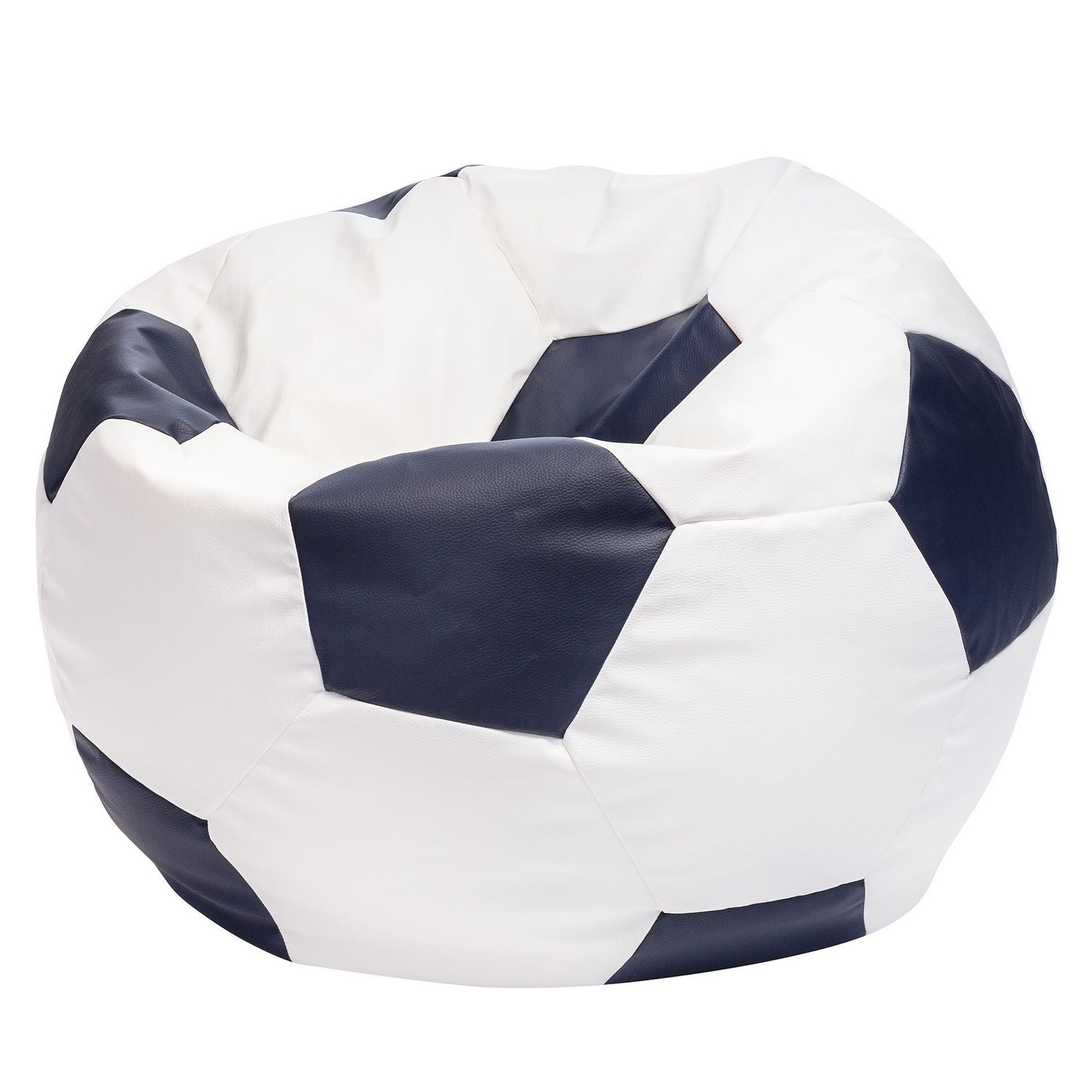 Pouf Poltrona Sacco Palla da Calcio in Ecopelle Taglia XL