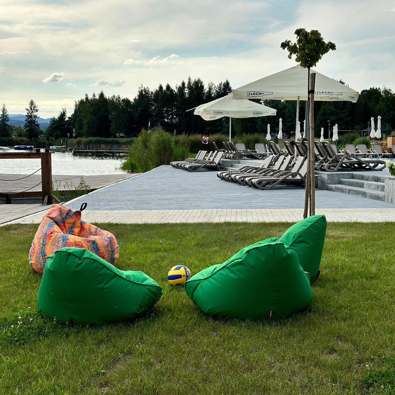Pouf Poltrona Sacco Frog Poliestere per Esterni