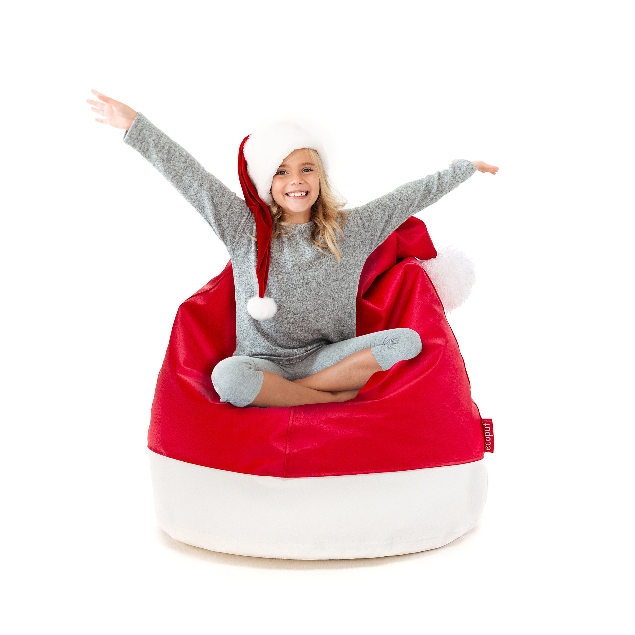 Pouf Sacco Cappello di Babbo Natale