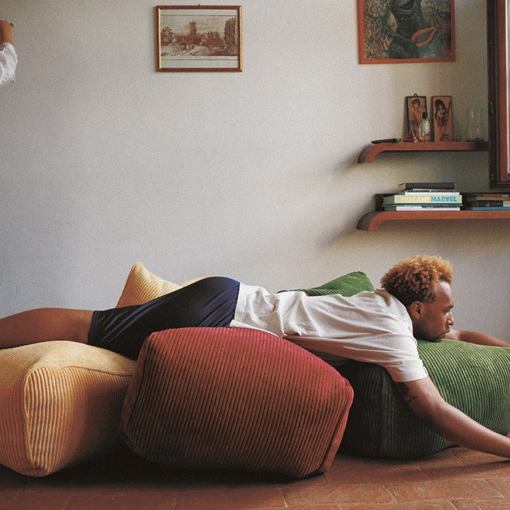 Pouf Poltrona Sacco Chaise Longue flavio in velluto