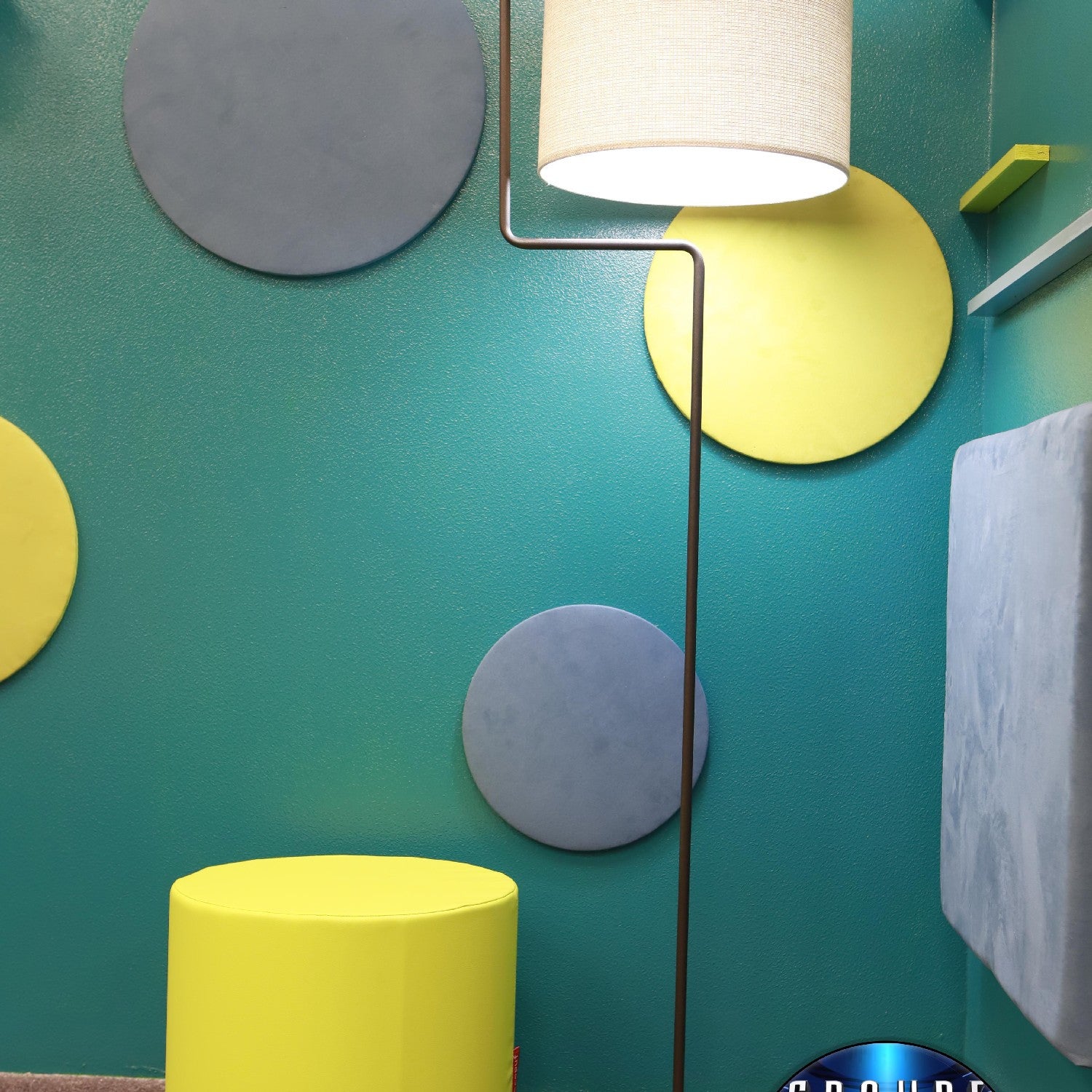 Pouf Poggiapiedi Sgabello Cilindro in Ecopelle 40x50