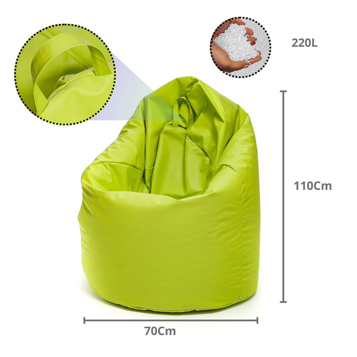 Pouf Poltrona a Sacco Ecopelle