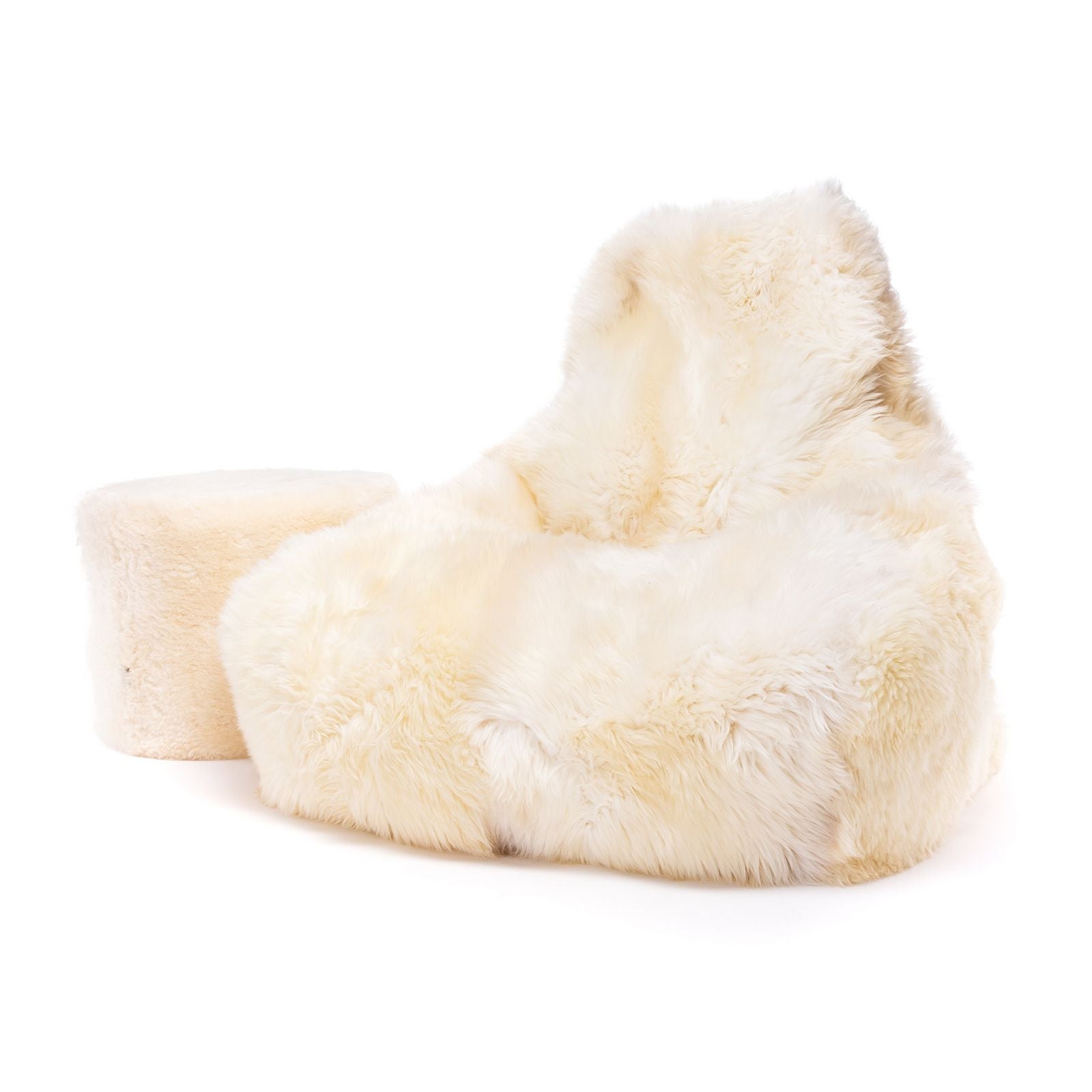 Pouf Sacco Seduta in Vello Naturale d'Agnello