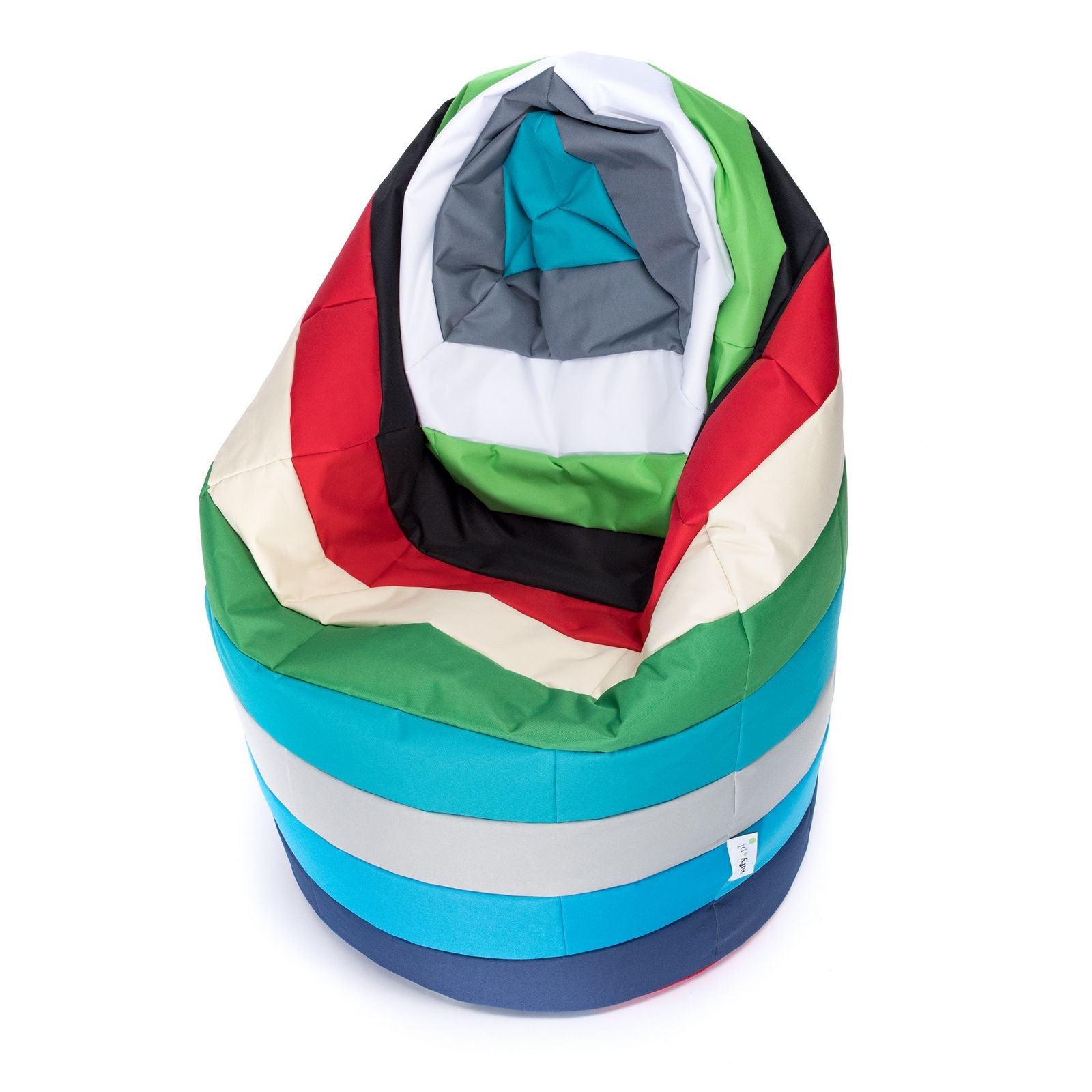 Pouf Poltrona Sacco L Patchwork Righe Ecopelle
