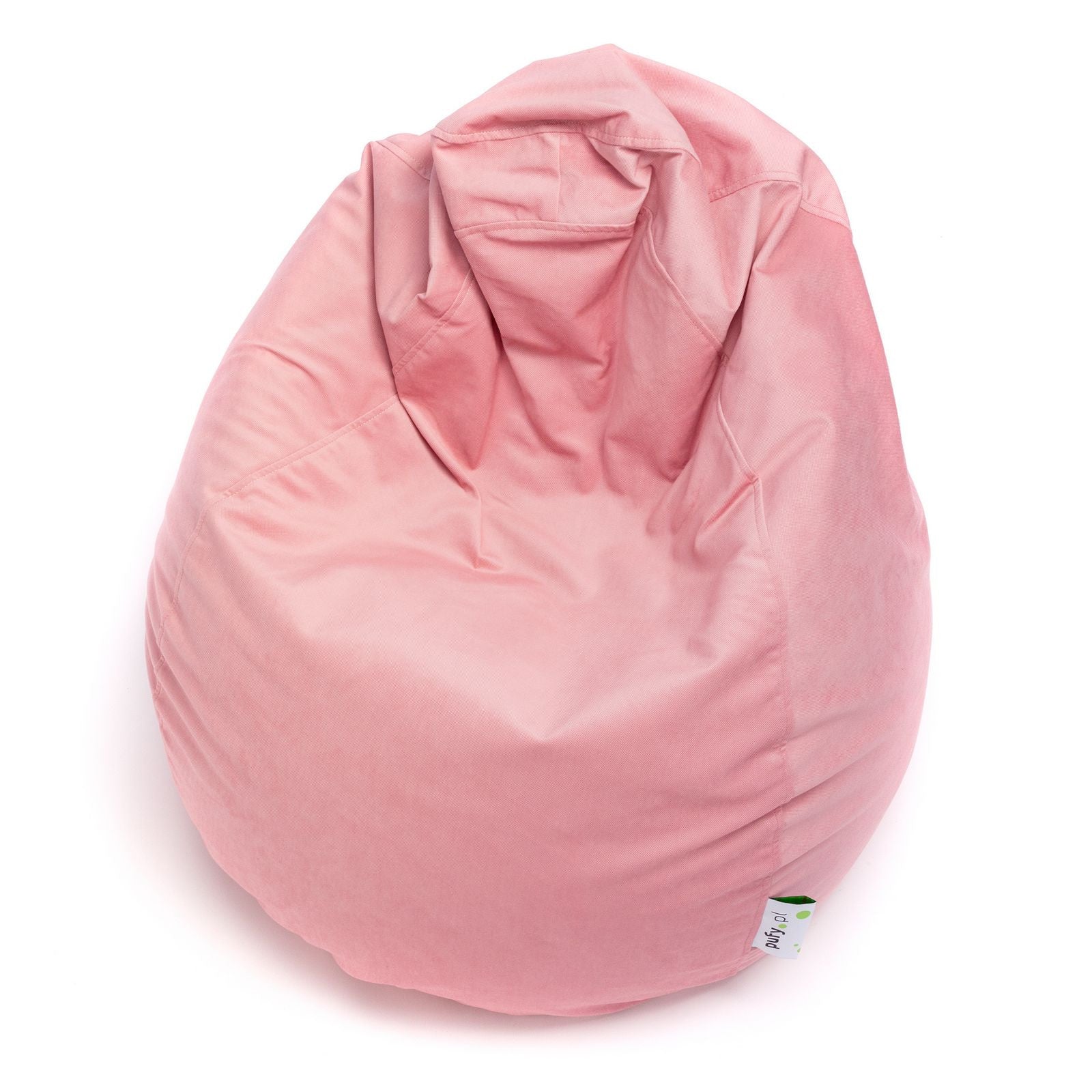 Pouf poltrona sacco fuzzy microfibra sfoderabile