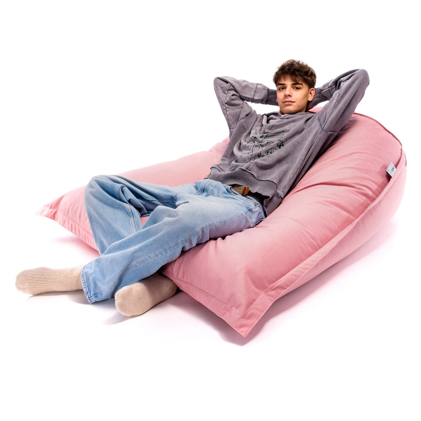 Pouf Cuscino Sacco in tessuto Velluto Velour Sfoderabile