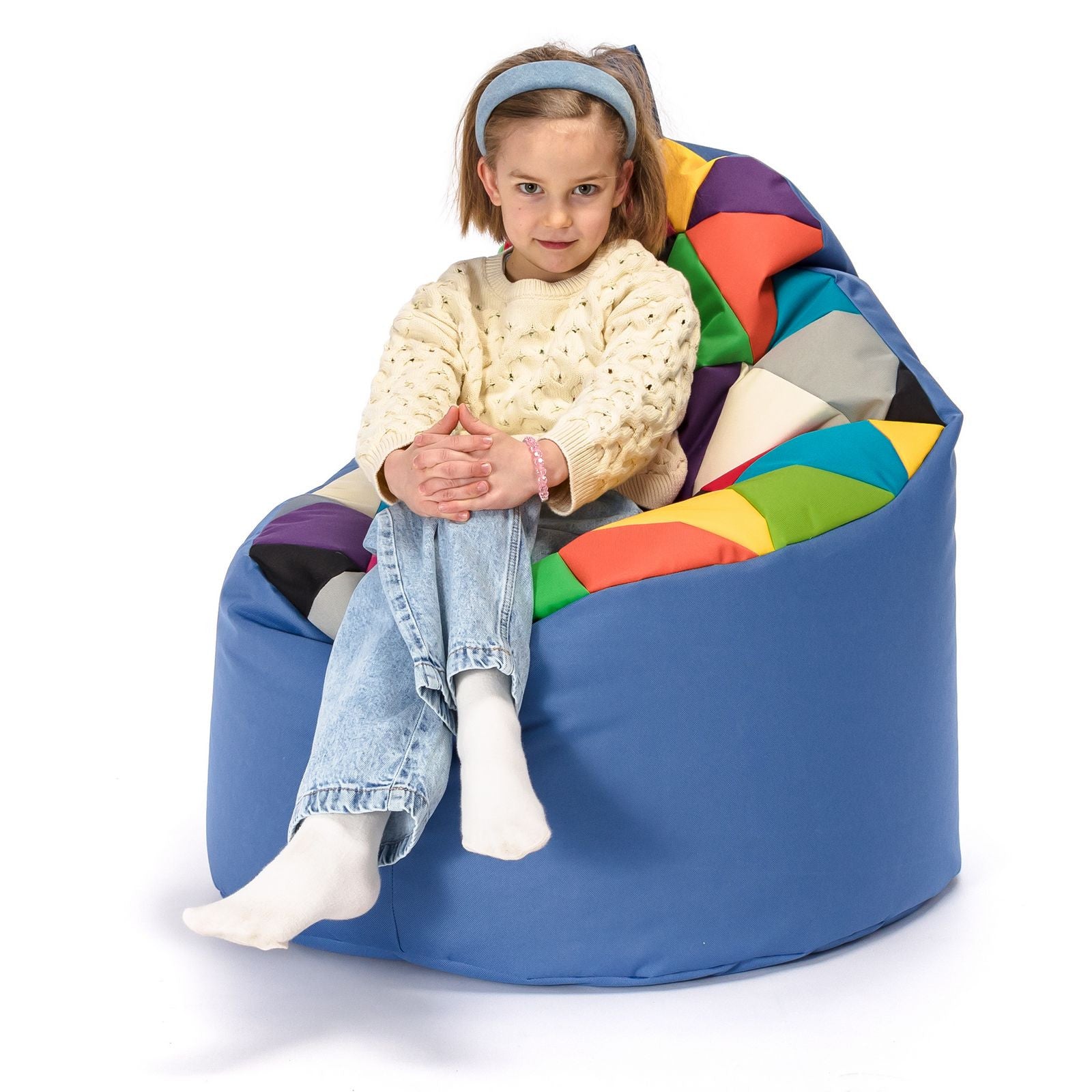 Pouf poltrona sacco seduta yoko patchwork poliestere