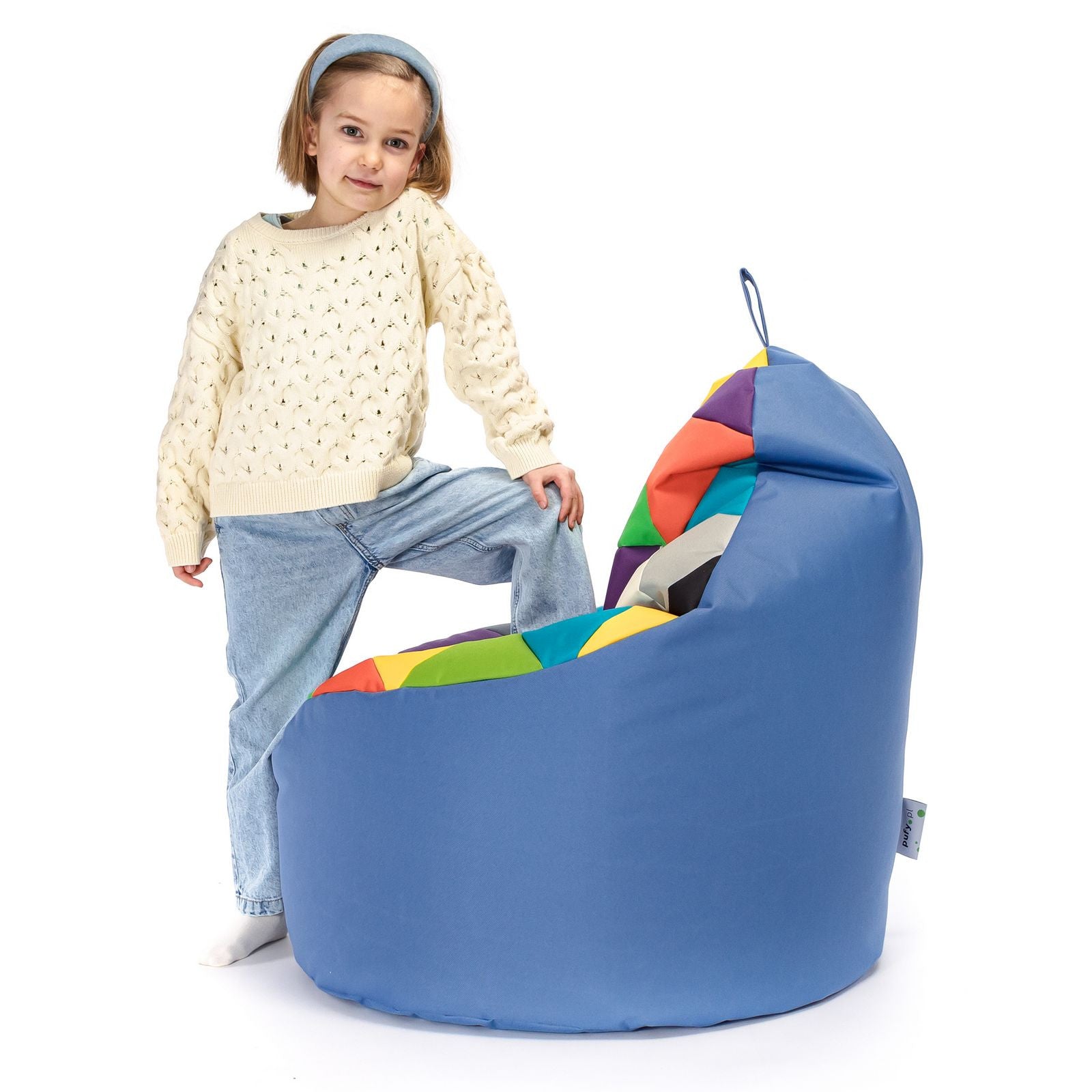 Pouf poltrona sacco seduta yoko patchwork poliestere