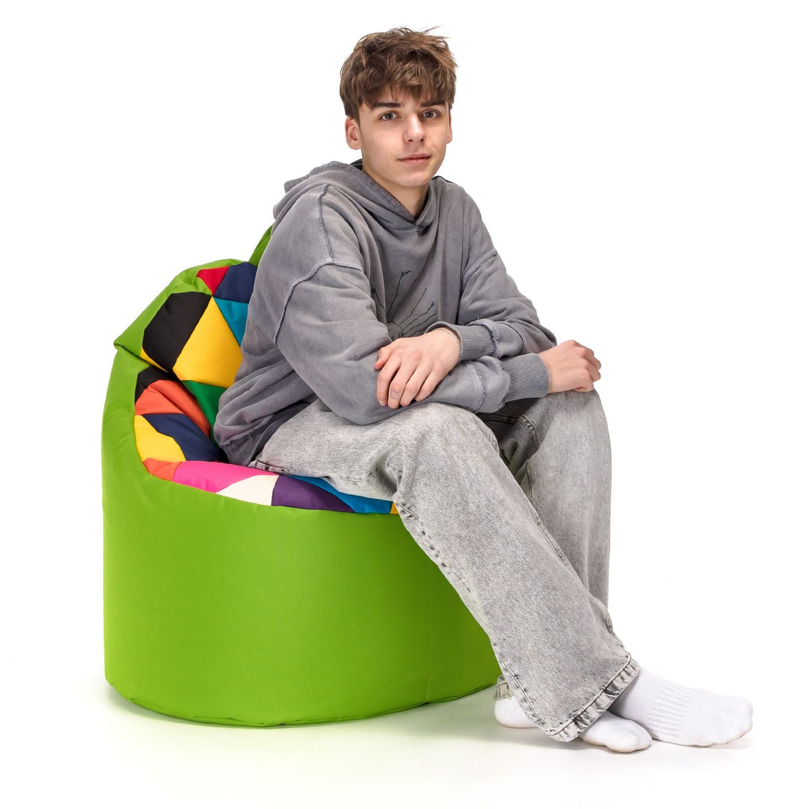 Pouf poltrona sacco seduta yoko patchwork poliestere